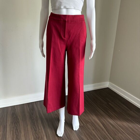 Boden Ponte Wide Leg Cullotes Red Size 4 - Picture 2 of 8